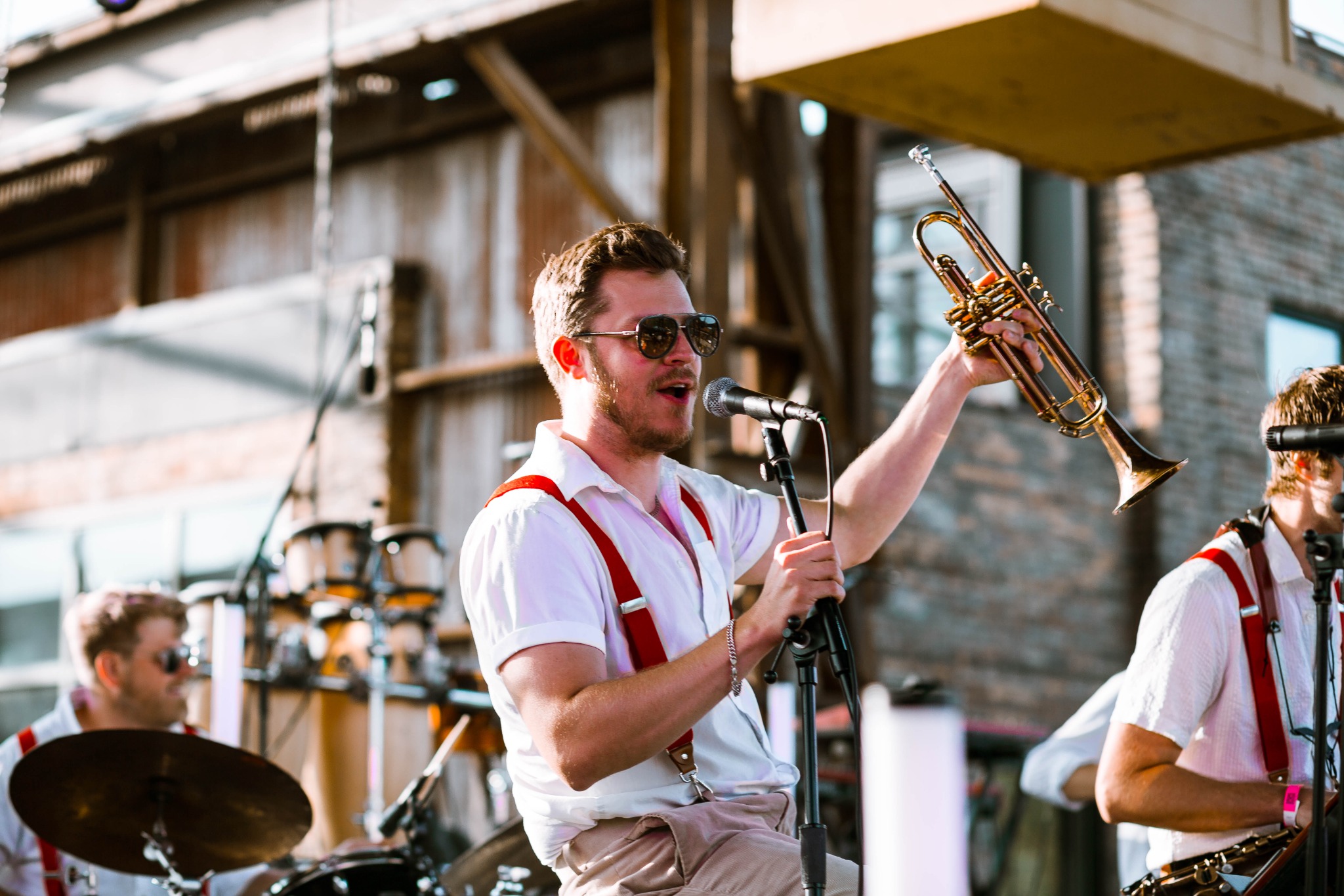Polka-Zeit trumpet player